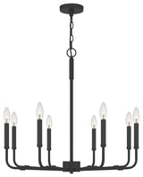 Abner 8-Light Chandelier, Matte Black