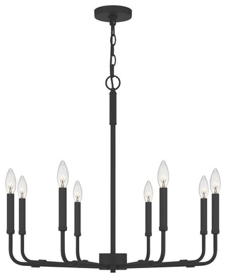 Abner 8-Light Chandelier, Matte Black