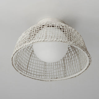 Maxim 22470 Cestino 16"W Flush Mount Ceiling Fixture - Weathered White