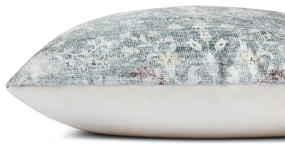 Chris Loves Julia x Loloi Virginia Grey 18" x 18" Poly-Filled Pillow