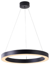 LED Chandelier, Matte Black