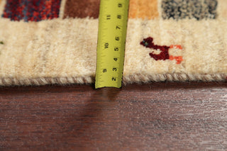 Consigned, Hand-Knotted Traditional Persian Gabbeh Oriental Area Rug, 4'0"X2'10"