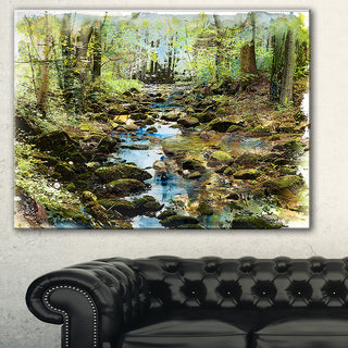 "Stream in the Forest" Canvas Print