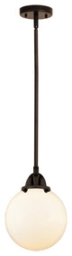 Beacon Mini Pendant, Oil Rubbed Bronze, Matte White, Matte White