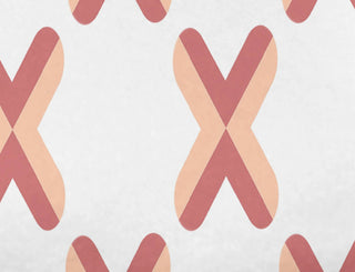 Criss Cross, Geometric Print Bath Towel, Coral