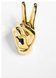 Interior Illusions Plus Gold Peace Hand Wall Mount, 9" tall