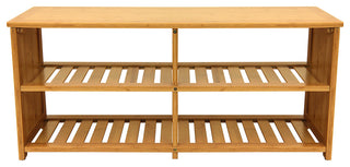 Oceanstar 10-Pair Bamboo Entryway Storage Bench