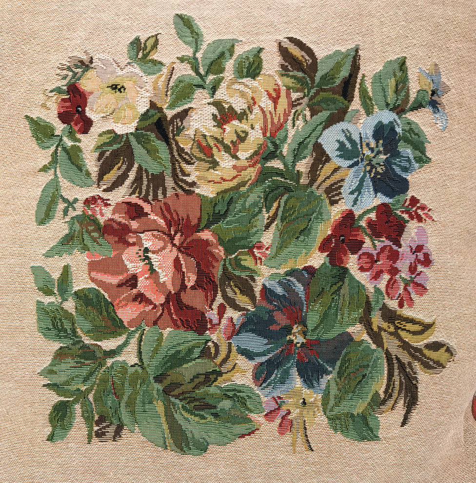 Decorative Tapestry Festive Red Yuletide Blooms Cushion Cover, 2-Piece