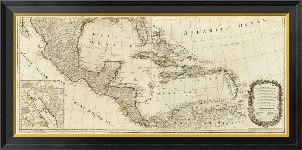 A New Map, With The West India Islands (Southern), 1786, 40"x19"