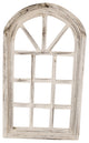 Hampton Farmhouse Wooden Wall Window, 14"x24", Vintage White