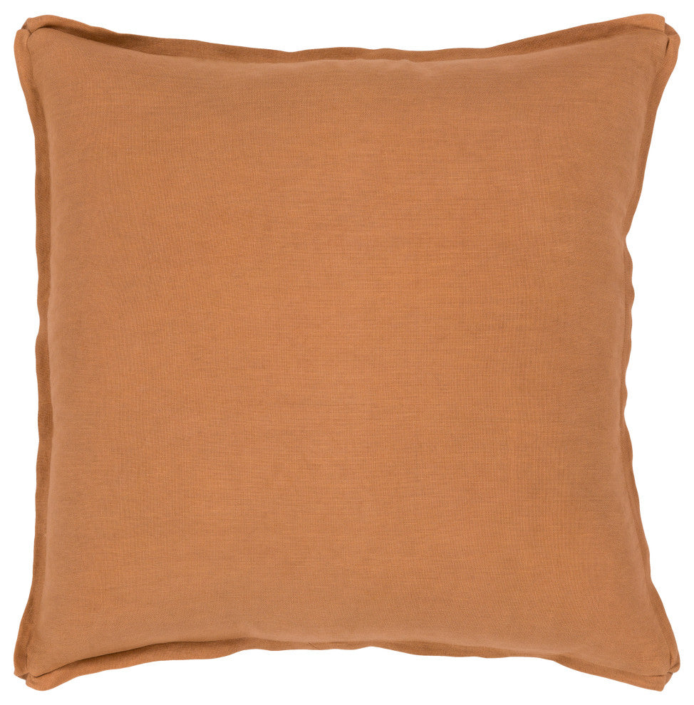 Surya Solid SL-016 18"x18" Pillow Cover, Burnt Orange