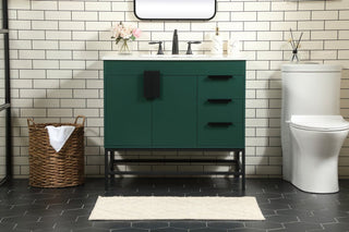 Home Living 22" Modern Green-Light Bathroom Vanity
