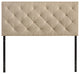 Theodore Twin Upholstered Fabric Headboard, Beige