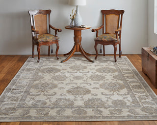 Neoma Traditional Bordered, Tan/Ivory/Brown, 12'x15' Area Rug