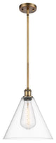 Innovations 516-1S-BB-GBC-122-LED 1-Light Mini Pendant, Brushed Brass