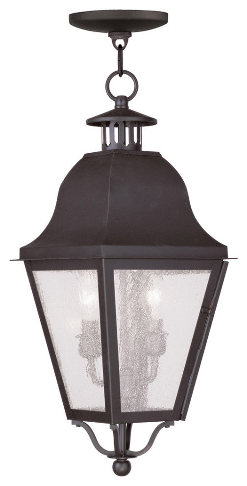 Livex 2546-07 2-Light Bronze Outdoor Chain Lantern, Bronze