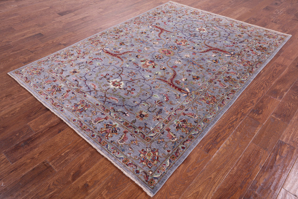 Handmade Persian Tabriz Wool Rug 5' 9" X 8' 1" Q10770