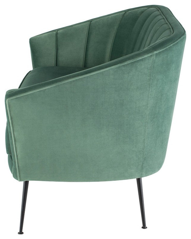 Aria Moss Fabric Double Seat Sofa