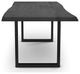 Brooks Dining Table, Ebonized, Black, 40"x92", U-Base