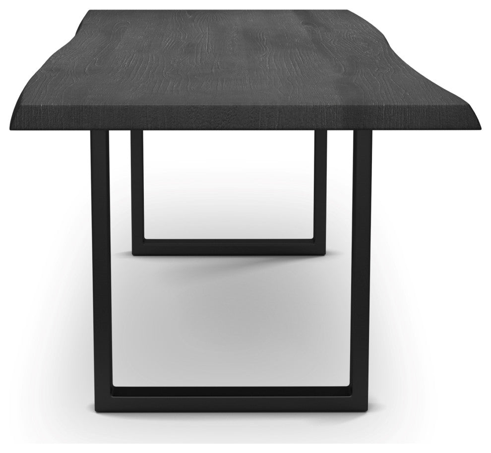 Brooks Dining Table, Ebonized, Black, 40"x92", U-Base