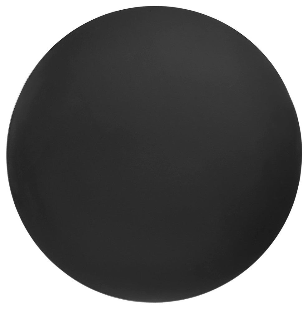 Modern Contemporary Wood Top Dining Table, Black, Wood, Steel