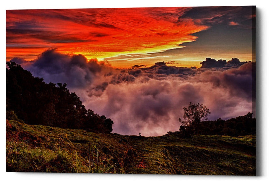 Epic Graffiti "Valley Clouds at Sunset" Giclee Canvas Wall Art, 26"x40"