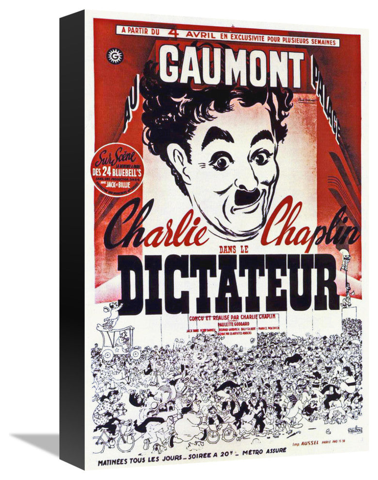 Charlie Chaplin, French, The Great Dictator, 1940, 11x16