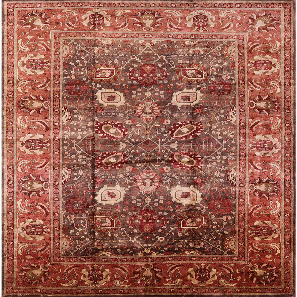 Ahgly Company Indoor Square Mid-Century Modern Area Rugs, 8' Square