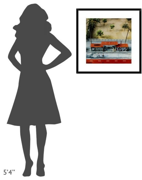 "Paint It Red" Framed Digital Print by Ambra, 26"x26"