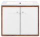 Transmit 24" Wall-Mount Bathroom Vanity-Walnut White