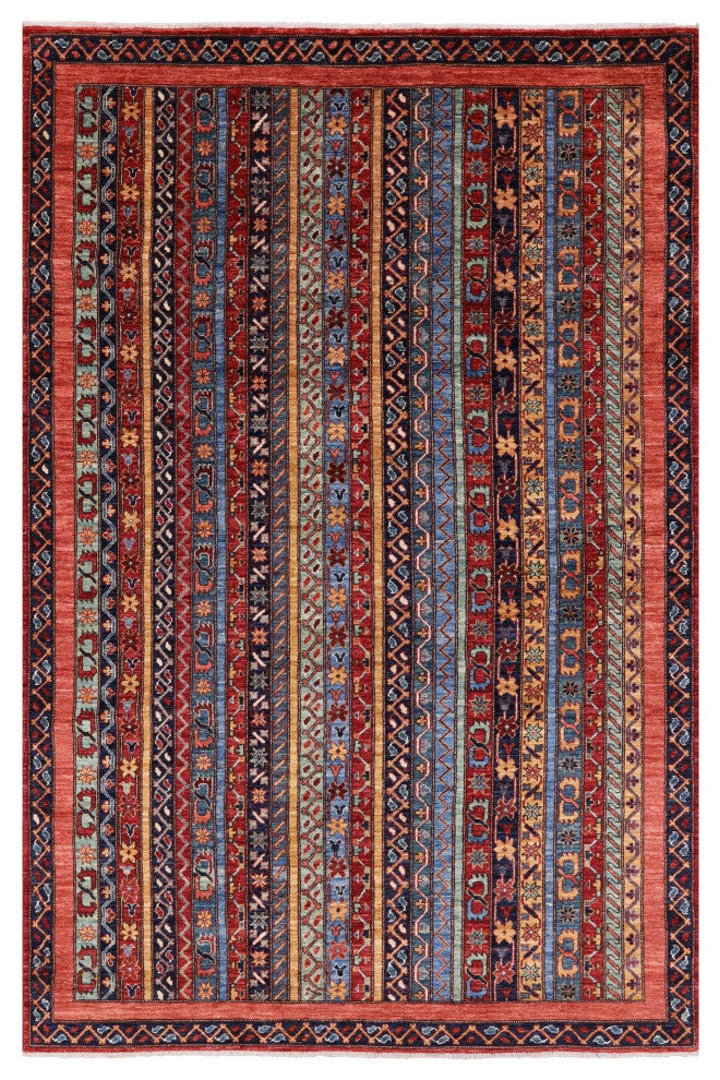 5' 3" X 7' 11" Handmade Shall Persian Gabbeh Rug Q11151