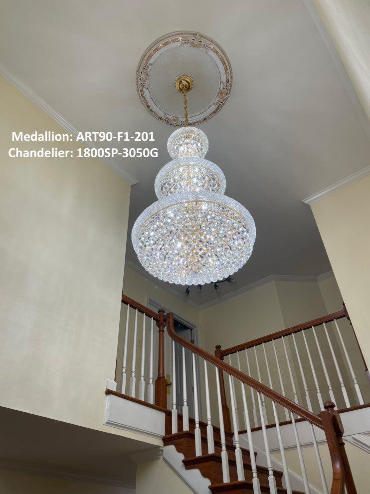Artistry Lighting, Round 36" Antique White Ceiling Medallion (ART90-F1-023)
