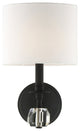 Crystorama CHI-211-BF, 1-Light Wall Mount, Black Forged