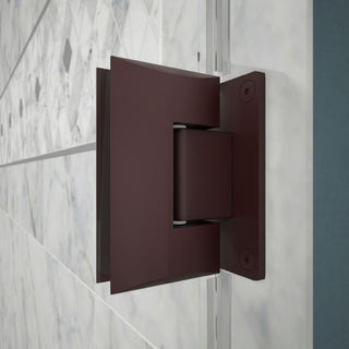 Unidoor Plus 59"Wx30 3/8" DFrameless Hinged Shower Enclosure, Oil Rubbed Bronze