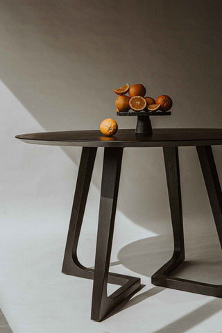 Godenza Dining Table Round Black Ash