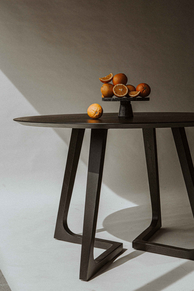 Godenza Dining Table Round Black Ash
