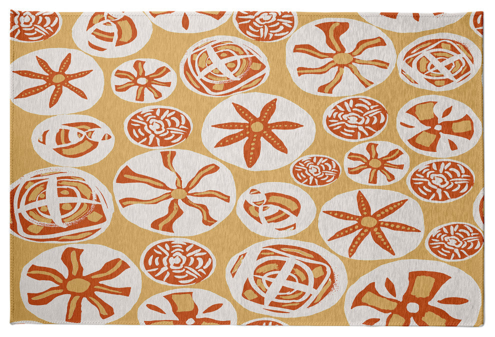 Bay Treasure Rug, Yellow, 4'x6'