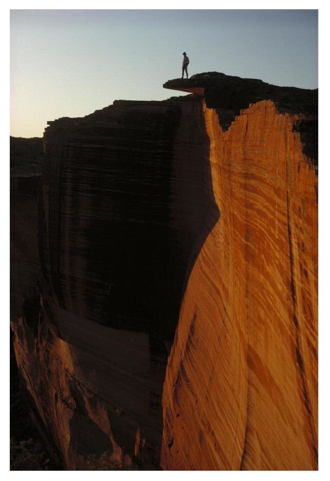 "Person standing atop Kings Canyon, Watarrka National Park" Paper Art, 14"x20"