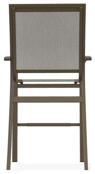 Kendall Sling Bar Height Stackable Outdoor Stool, Augustine Oyster/Beachwood