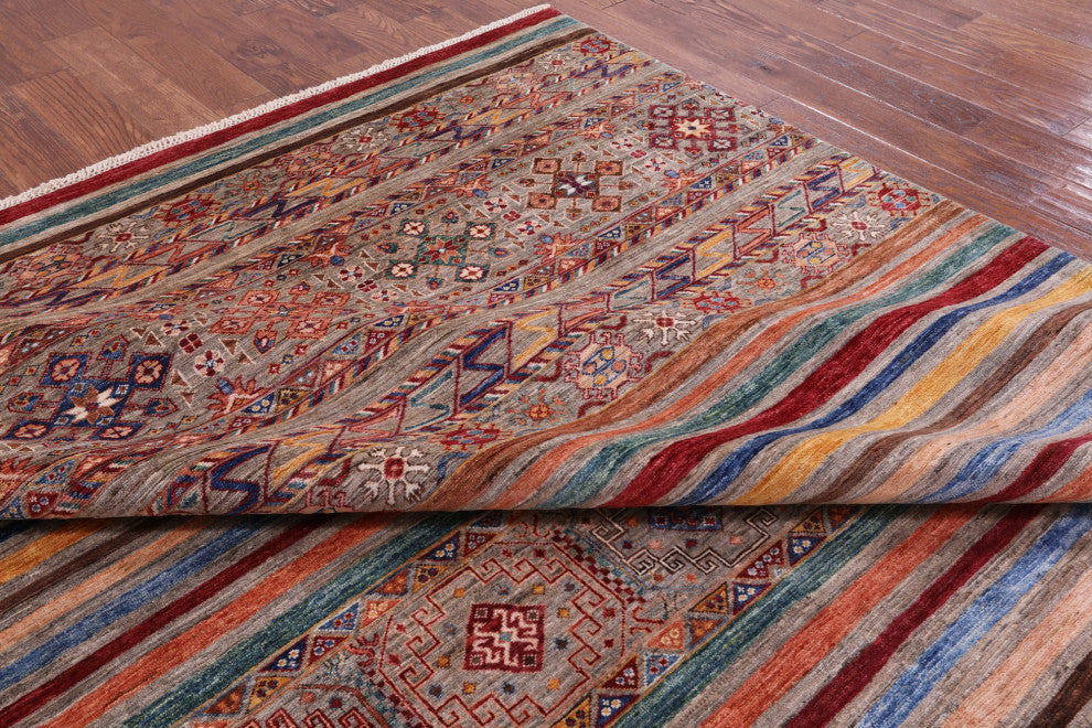 Khorjin Super Kazak Handmade Wool Rug 8' 9" X 12' 1" Q7428