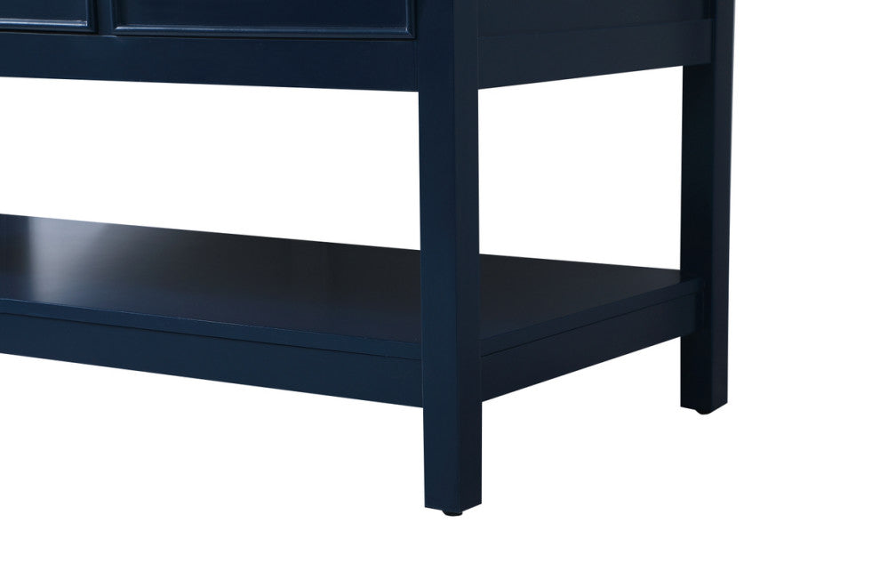 Skylar 48" Single Bathroom Vanity, Blue, With Backsplash