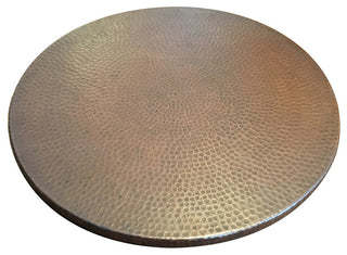 Hammered Copper Lazy Susan, Dark