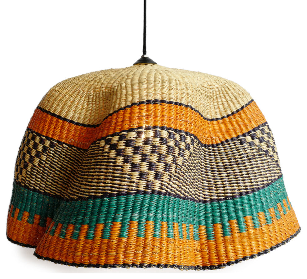 Bolga Wave Basket Light Pendant