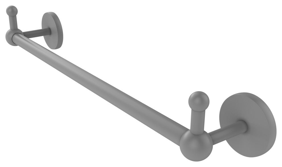 Prestige Skyline 18" Towel Bar with Integrated Hooks, Matte Gray