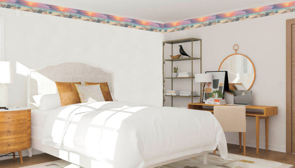 Seashore Peel and Stick Wallpaper Border 15'x7"