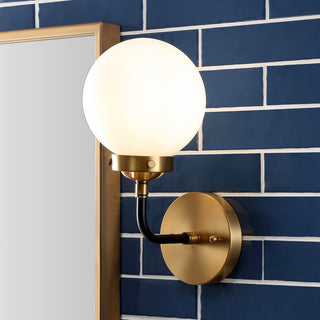 Caleb 1-Light Brass Wall Sconce, Brass Gold/Black, 1 - Light(s)