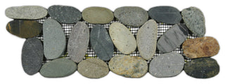 Bali Ocean Pebble Tile Border: Natural Elegance for Any Space