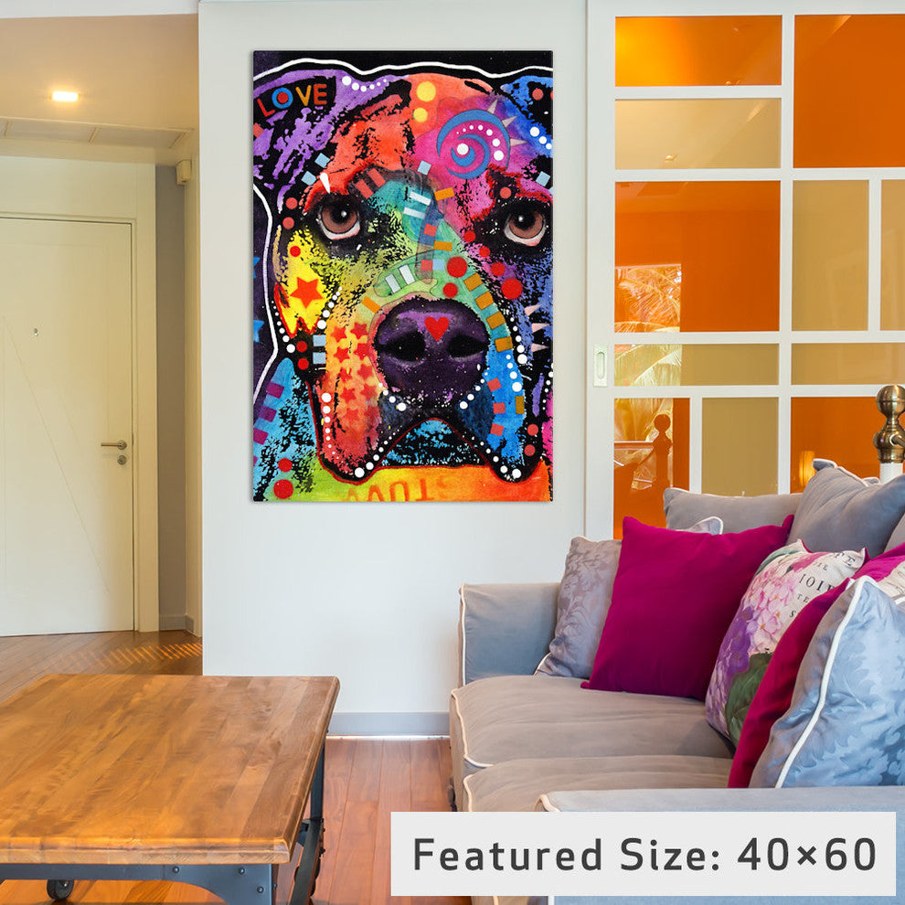 "American Bulldog II" by Dean Russo, 40x26x1.5"