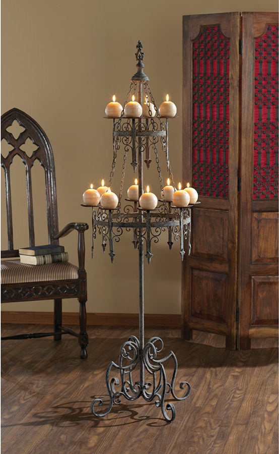 Malbark Castle Gothic Floor Candelabra
