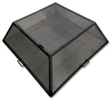 Master Flame Fire Pit Screen With Hinged Access, Carbon Steel, 29"